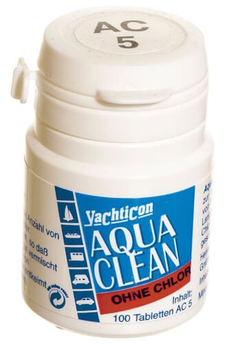 Veden s&auml;il&ouml;nt&auml;tabletti Aqua Clean, Yachticon