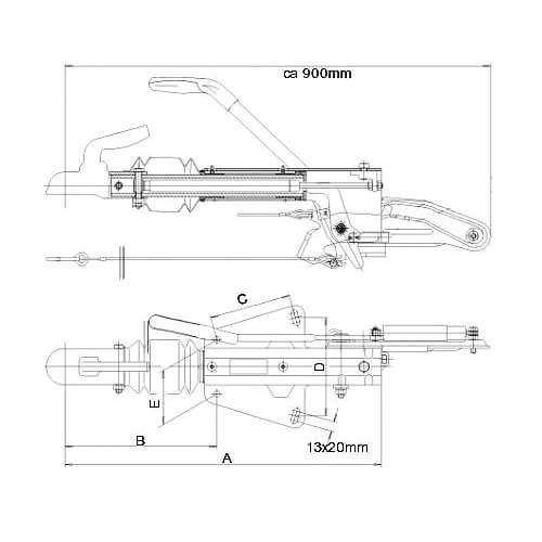 Työntöjarru Knott KF13 E (1400 kg V-aisa)