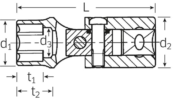 Nivelhylsyavain Uniflex 53, Stahlwille - 10 mm