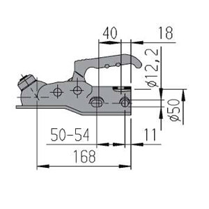 Kuulakytkin 1600 kg ø50 AL-KO161 (AK160B, AK10, 161S)