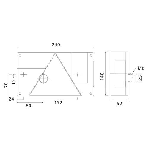 Aspöck multipoint 1 oikea (polttimot + pikaliitin)