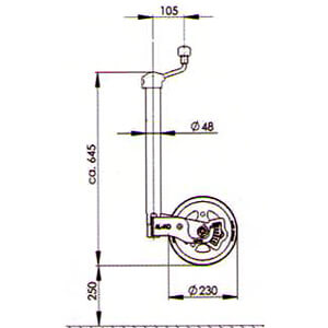 Nokkapyörä 300 kg aisavaaka (AL-KO Premium 1224495)