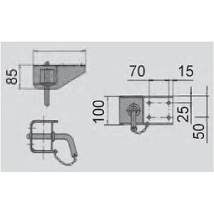 Kiinnike 50x50 tulijalkaan 513 (AL-KO 205701)