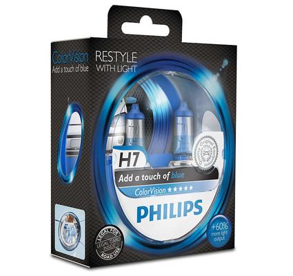 Ajovalopolttimo, H7, ColorVision Blue, Philips