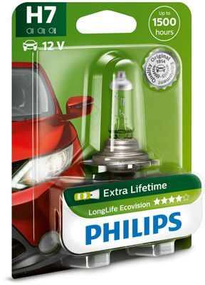 Ajovalopolttimo, H7, longlife, Philips