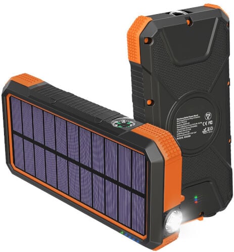 Varavirtalähde aurinkopaneelilla 20000 mAh, Blavor Solar