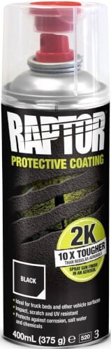 Lavapinnoite Raptor spray 400 ml, musta, U-Pol