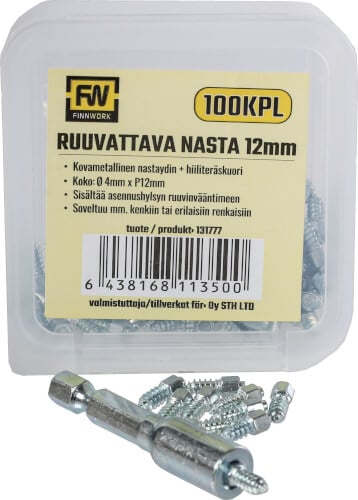 Jäänasta 12 x 4 mm, 100 kpl (mopo, trukki, motocross), Finnwork