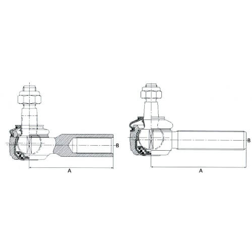 Ohjaus sylinterin välinivel vasen Ford 83934991