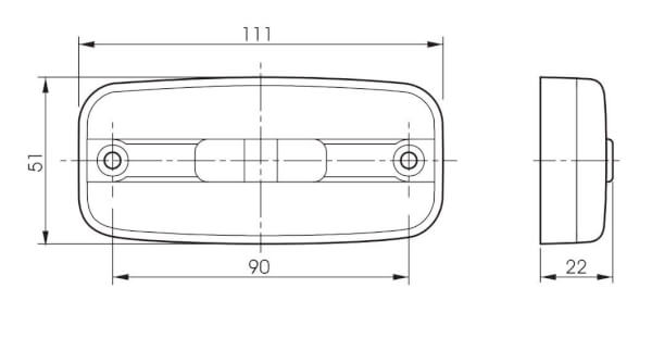 Led-sivuäärivalo, Talmu - Led-sivuäärivalo 12 V