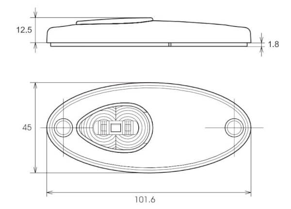 Led-etuäärivalo 12 V (asennusjohto 5 m), Talmu