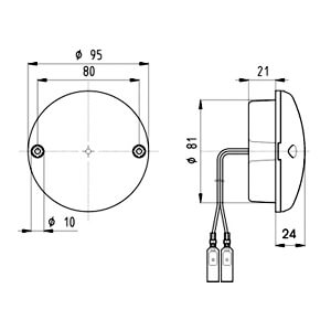 Jokon led takavalo 12V 95 mm (10.0008.000 BRS 720/12)