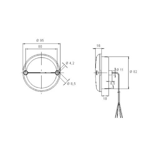 Jokon led BRS 725 12V taka-/jarruvalo (10.0036.000)