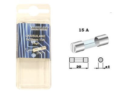 Lasisulake 15 A, 5 x 20 mm, Autoline