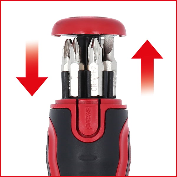 Mini-ruuvinv&auml;&auml;nnin 1/4" r&auml;ik&auml;llinen 6 in 1, KS-Tools