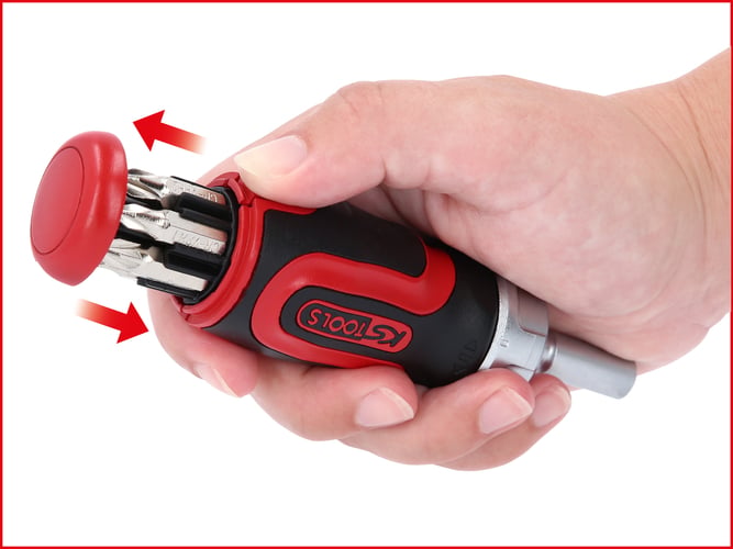 Mini-ruuvinv&auml;&auml;nnin 1/4" r&auml;ik&auml;llinen 6 in 1, KS-Tools