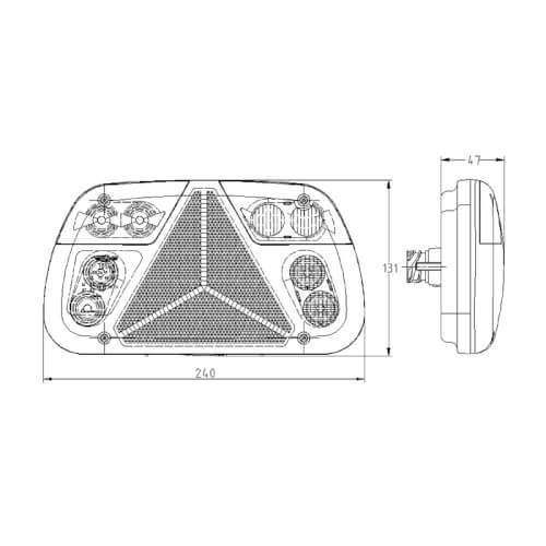 Sim led sis. peruutusvalo - Oikea