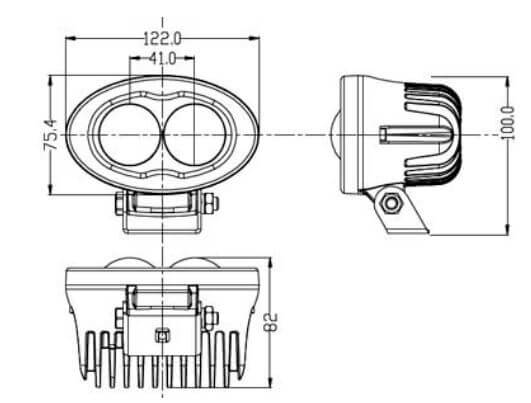 Led-varoitusvalo (pistevalo), SAE - Led-varoitusvalo, sininen