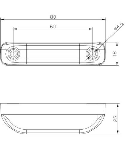 Led-etuäärivalo (kirkas), 12-36 V