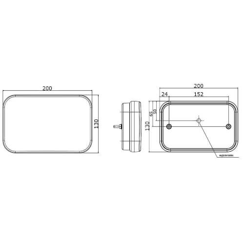 Led-takavalo 12-15V (vasen)