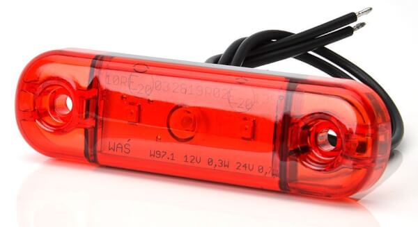 Led-takaäärivalo 12-24 V, (slim), Was