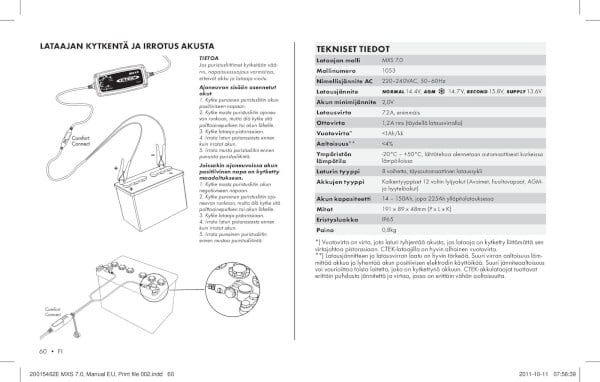 Akkulaturi / varavirtalähde MXS 7.0, 12 V / 7 A, CTEK