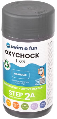 Klooriton aktiivihappirae OxyChock 1 kg, Swim & Fun