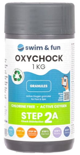 Klooriton aktiivihappirae OxyChock 1 kg, Swim & Fun