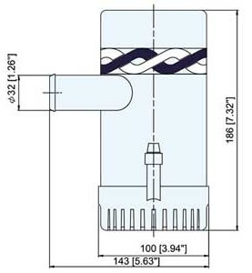 Pilssipumppu, max. 126,2 l/min, 12 V