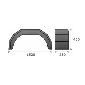 Lokasuoja 230x1520 pelti 2-aks (DE Haan THMHRD-23152 1 mm)