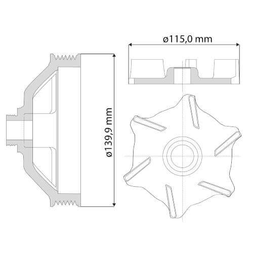 Vesipumppu Ford nh 7740-8340  TS100-TS110