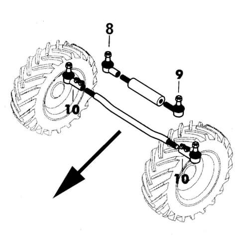 Raidetangonpää vasen/oikea CIH 3134240R91