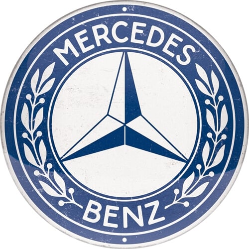 Peltikyltti Mercedes.Benz Logo 35 cm, Nostalgic Art