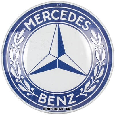 Peltikyltti Mercedes.Benz Logo 35 cm, Nostalgic Art