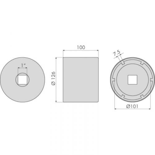 Napamutteriavain 101 mm,  6 hammasta Mercedes Benz ATEGO, Clas