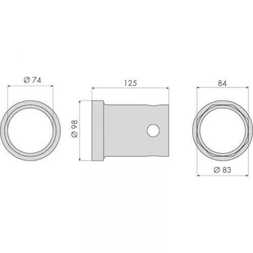 Napamutteriavain 84 mm,  8 kulmainen, Clas