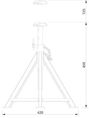 Akselipukki 12 t, 725 mm, kiertyv&auml;, AC