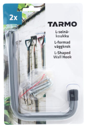 Seinäkoukku, 2 kpl, koko M, Tarmo