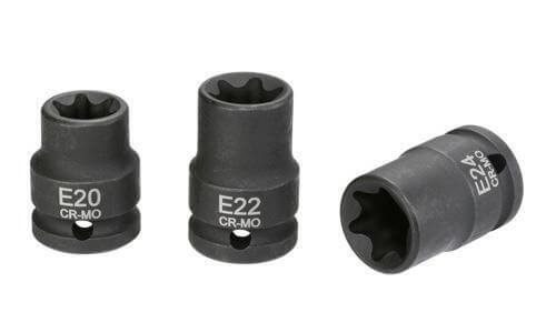 Konehylsy 3/8&quot; - E14 sis&auml;puolisella Torx-v&auml;&auml;nti&ouml;ll&auml;, Boxo