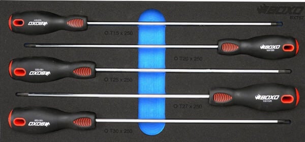 Ruuvitalattasarja pitkät torxit  (T15-T30), Boxo