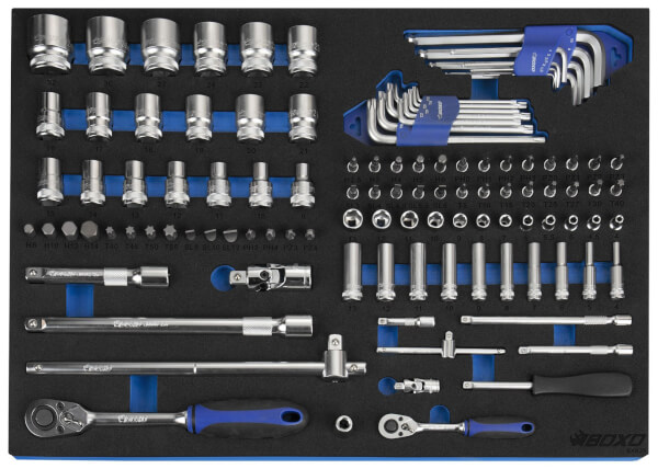 Hylsysarja 1/2" & 1/4", 113 osaa, Boxo