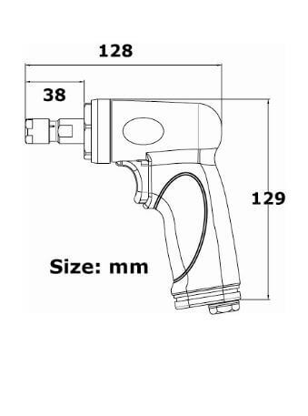 Hiomakone pistooli Low-Noise, Pneutrend