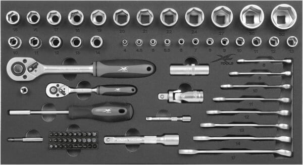 Työkaluvaunu + 126 työkalua, XL-Tools
