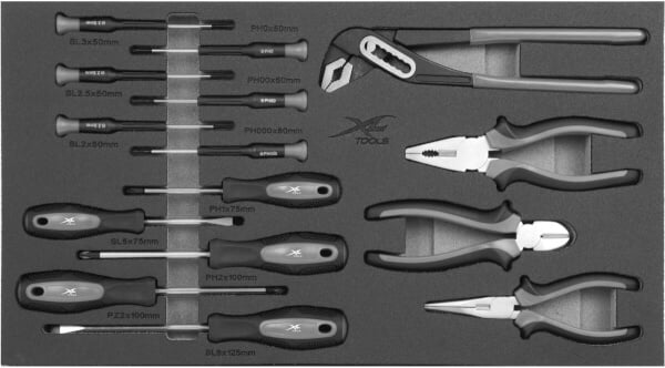 Työkaluvaunu + 126 työkalua, XL-Tools