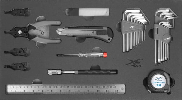 Työkaluvaunu + 126 työkalua, XL-Tools