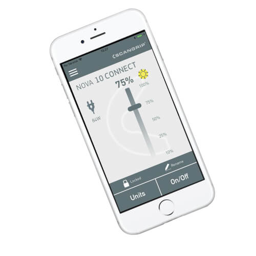 Nova 10 connect akkuvalaisin, Scangrip