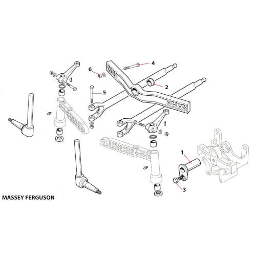 Etuakselin keskitappi, MF, Ford 81802839