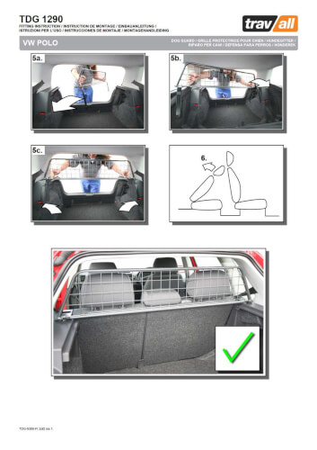 Koiraverkko autoon - Volkswagen Polo hatchback (2009-2017), Travall