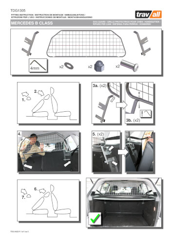 Koiraverkko autoon - Mercedes-Benz B-sarja (2005-2011), Travall