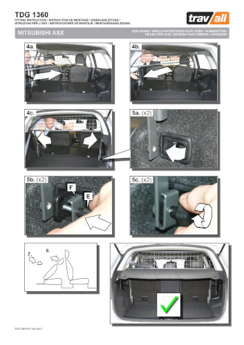 Koiraverkko autoon - Mitsubishi ASX (2010-2022), Travall